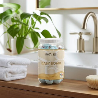 Bath Soak: BABY BOMB (2")(Heart Shape)(70 Each/Jar)