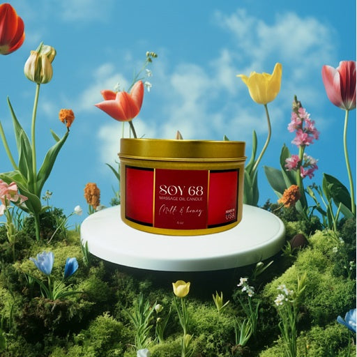 MOISTURIZER CANDLE: 8 Oz (Round)(24 Each/Box) – Soy 68 Candle