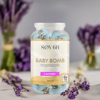 Bath Soak: BABY BOMB (2")(Heart Shape)(70 Each/Jar)