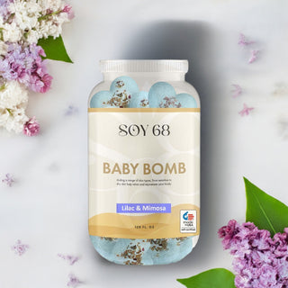 Bath Soak: BABY BOMB (2")(Heart Shape)(70 Each/Jar)