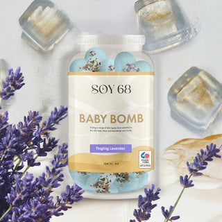 Bath Soak: BABY BOMB (2")(Heart Shape)(70 Each/Jar)
