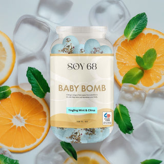 Bath Soak: BABY BOMB (2")(Heart Shape)(70 Each/Jar)